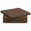 vidaXL Coussins de si&egrave;ge 4 pcs Marron 40 x 40 x 3 cm tissu