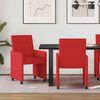 vidaXL Chaises de Salle &agrave; Manger avec Roues 2 pcs Rouge Faux cuir