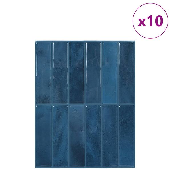 vidaXL Carrelage rectangulaire 10 pcs Bleu 29 x 23 x 0,08 cm