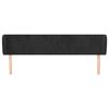 vidaXL T&ecirc;te de lit avec oreilles Noir 203x23x78/88 cm Velours