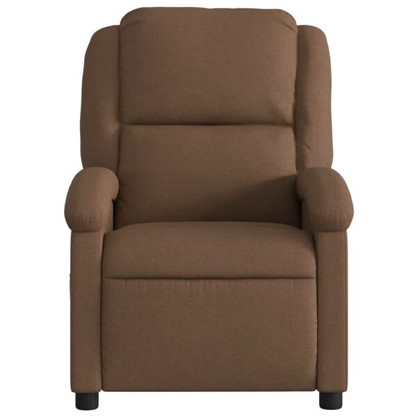 vidaXL Fauteuil inclinable Marron Tissu