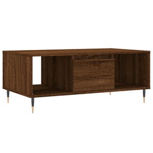 vidaXL Table basse Ch&ecirc;ne marron 90x50x36,5 cm Bois d'ing&eacute;nierie