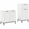 vidaXL Ensemble de mobilier de salle de bain 2 pc Blanc