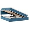 vidaXL Lit de rangement LED avec matelas Bleu fonc&eacute; 180 x 200 cm