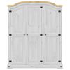 vidaXL Garde-robe Corona blanc 151,5x52x186 cm bois de pin massif