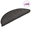 vidaXL Tapis d'escalier autocollants 30 pcs 56x17x3 cm anthracite