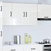 vidaXL Armoire murale de cuisine Kalmar blanc brillant bois ing&eacute;nierie