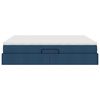 vidaXL Lit avec rangement et matelas Bleu 160 x 200 cm Polyester