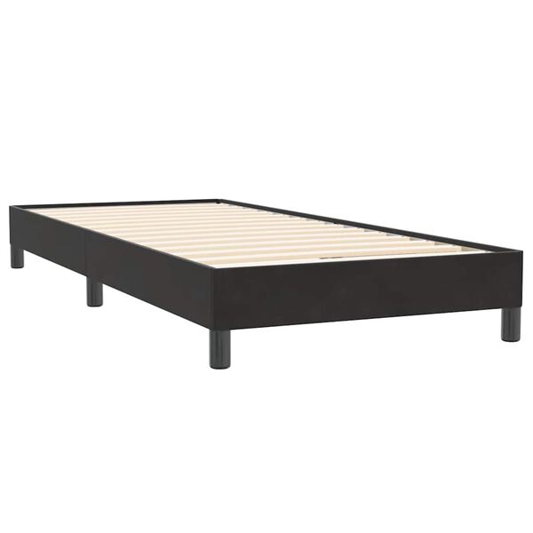 vidaXL Sommier à lattes de lit sans matelas noir 90x220 cm velours