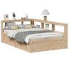 vidaXL Lit biblioth&egrave;que sans matelas 140x190 cm bois de pin massif