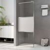 vidaXL Paroi de douche &agrave; l'italienne &agrave; verre ESG demi-d&eacute;poli 90x195 cm