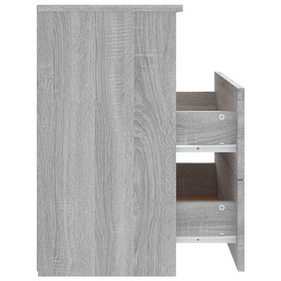 vidaXL Tables de chevet 2 pcs Sonoma gris 50x32x60 cm