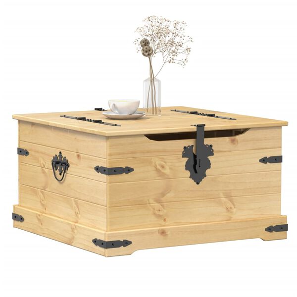 vidaXL Boîte de rangement Corona 78x78x45 cm bois de pin massif