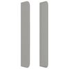 vidaXL Tête de lit avec oreilles Gris clair 103x16x118/128 cm Tissu