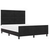 vidaXL Lit &agrave; ressorts avec t&ecirc;te de lit Noir 140 x 190 cm Velours