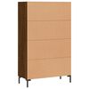 vidaXL Buffet haut ch&ecirc;ne marron 69,5x31x115 cm bois d'ing&eacute;nierie