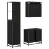 vidaXL Ensemble de mobilier de salle de bain 3 pcs Ch&ecirc;ne noir