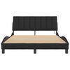 vidaXL Cadre de lit avec LED sans matelas Hanko noir 140x200 cm velours