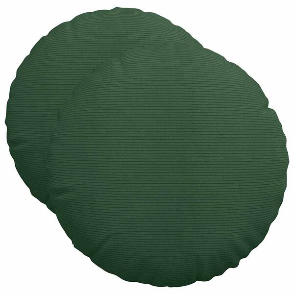 vidaXL Coussins de si&egrave;ge 2 pcs Vert fonc&eacute; &Oslash; 50 cm
