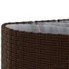 vidaXL Salon de jardin 4 pcs avec coussins marron r&eacute;sine tress&eacute;e