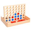 vidaXL Jeu 4 en ligne 24x15x4 cm Bois solide