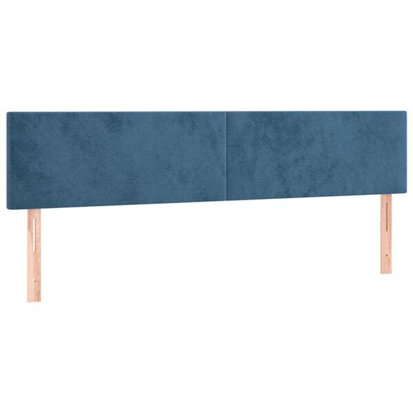 vidaXL Têtes de lit 2 pcs Bleu foncé 80x5x78/88 cm Velours
