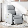 vidaXL Fauteuil de massage inclinable &eacute;lectrique gris clair tissu