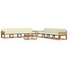 vidaXL Ensemble de canap&eacute;s d'ext&eacute;rieur 9 pcs Naturel et Cr&egrave;me