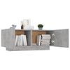 vidaXL Table de chevet gris béton 100x35x40 cm bois d'ingénierie