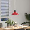 vidaXL Lampe suspendue r&eacute;glable hauteur E27 rouge brillant &Oslash;31cm m&eacute;tal