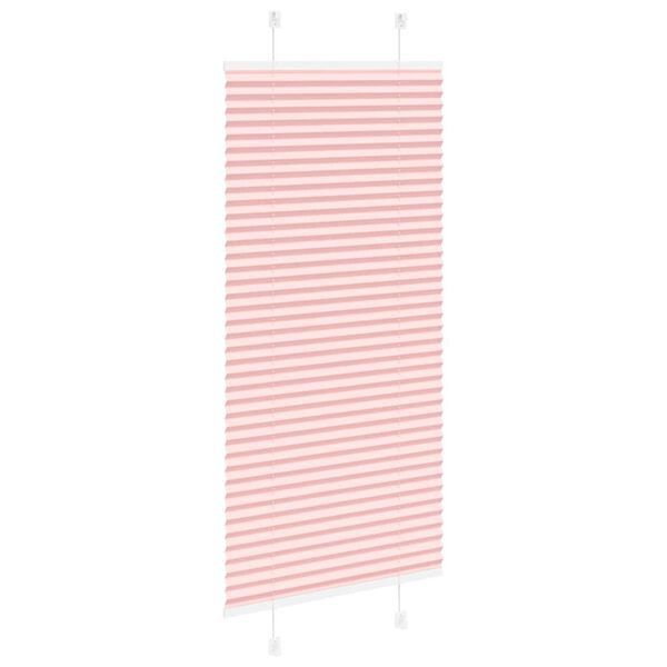 vidaXL Store pliss&eacute; rose 65x100 cm largeur du tissu 64,4 cm polyester