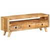 vidaXL Meuble TV 110x30x40 cm Bois massif de manguier