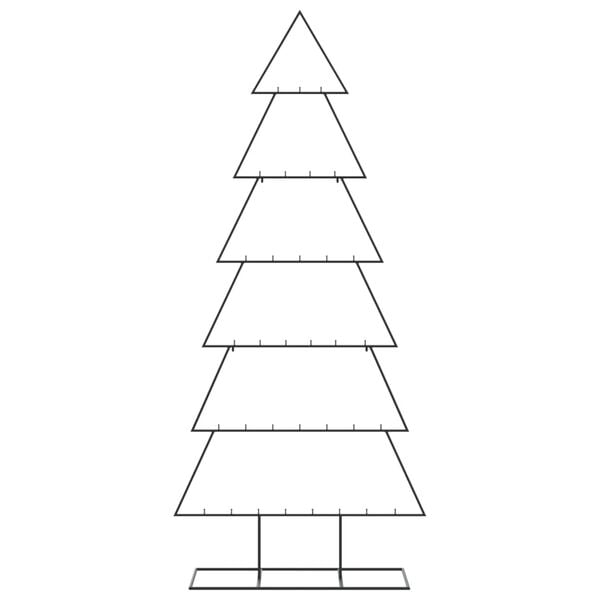 vidaXL Arbre de No&euml;l en m&eacute;tal pour d&eacute;coration noir 180 cm