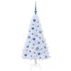 vidaXL Sapin de Noël artificiel avec 150 LED Blanc 120 cm PVC et Acier