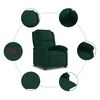 vidaXL Fauteuil inclinable vert fonc&eacute; velours