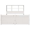 vidaXL Lit bibliothèque sans matelas blanc 140x190 cm bois pin massif