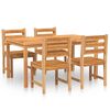 vidaXL Ensemble &agrave; manger de jardin 5pcs Bois de teck massif