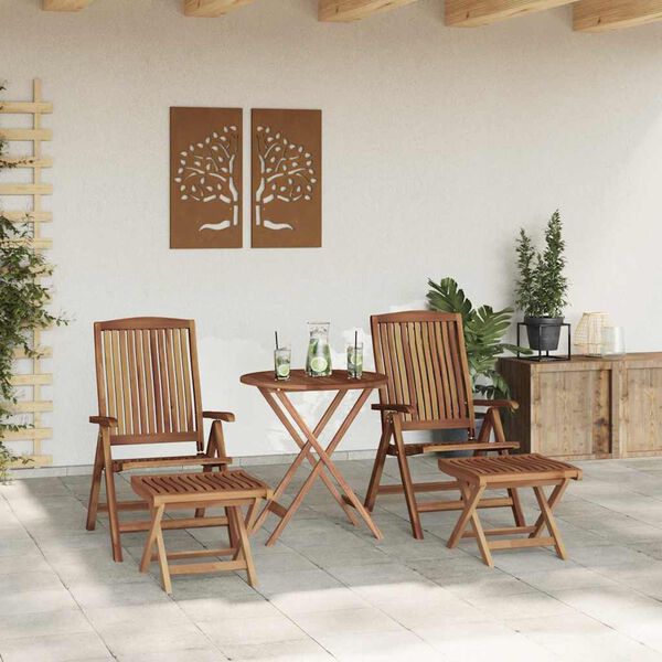 vidaXL Ensemble de salle &agrave; manger pour jardin 4 pcs Marron