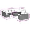 vidaXL Salon de jardin avec coussins 13 pcs noir r&eacute;sine tress&eacute;e