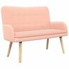 vidaXL Sofa 2 places Rose 115 x 61 x 87 cm Boucl&eacute;