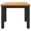 vidaXL Table de jardin Naturel et Noir 45 x 45 x 38 cm