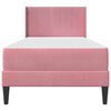 vidaXL Cadre de lit avec matelas Rose 80 x 200 cm Velours