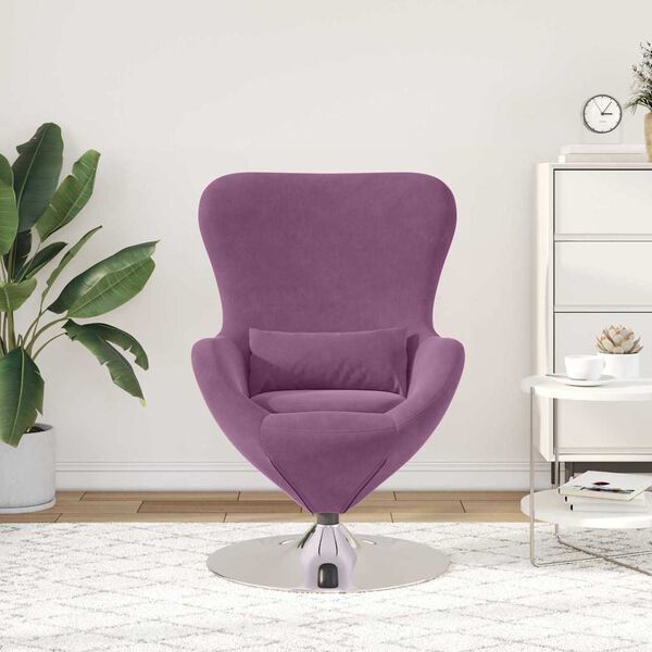 vidaXL Fauteuil &oelig;uf Violet Velours