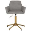 vidaXL Chaise pivotante de salle &agrave; manger Gris clair Velours