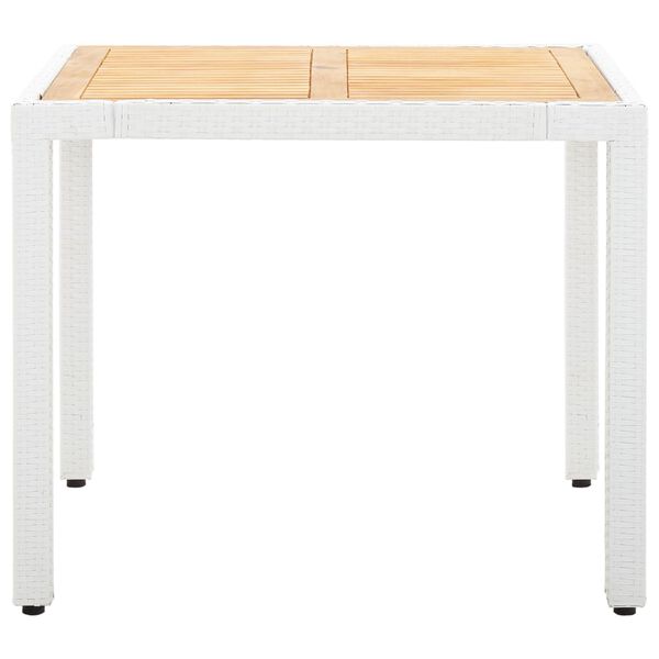 vidaXL Salon de jardin 5 pcs résine tressée blanc