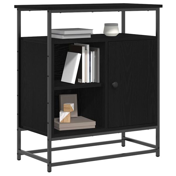 vidaXL Buffet Ch&ecirc;ne noir 69 x 35 x 80 cm Bois d'ing&eacute;nierie