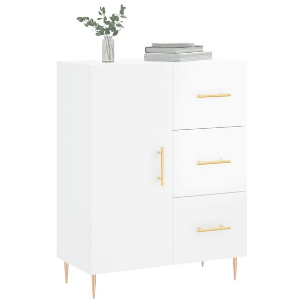 vidaXL Buffet Blanc brillant 69,5x34x90 cm Bois d'ingénierie