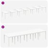 vidaXL Ensemble de salle à manger pour jardin 13 pcs Blanc Rattan Polt