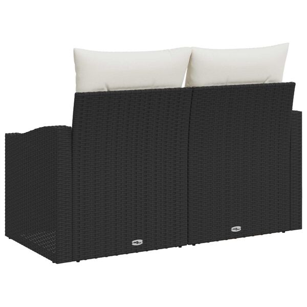 vidaXL Canapé de jardin avec coussin 123 x 62 x 69 cm polyrotin
