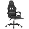 vidaXL Chaise de jeu pivotante avec repose-pied Noir Similicuir